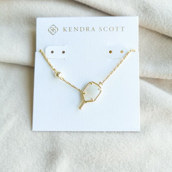 Kendra Scott Jewelry - Kendra Scott Pickleball Ivory Mother-of-Pearl Necklace Gold